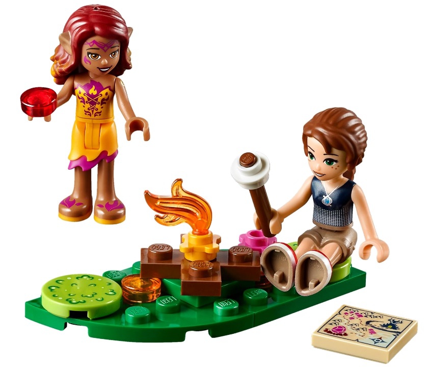 Lego Elves. Лего Эльфы. Лавовая пещера дракона огня  